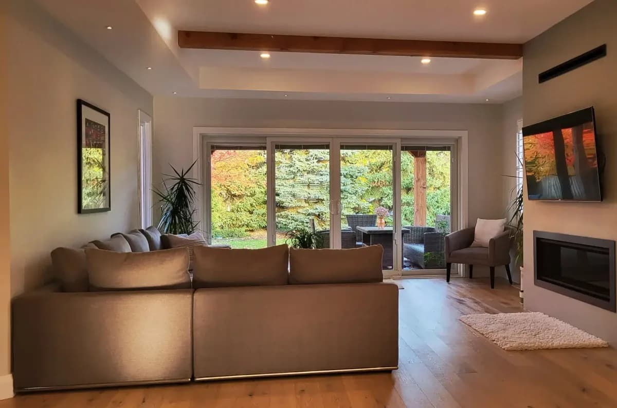 Open concept living room renovation